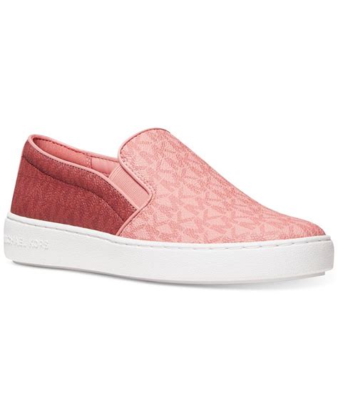 michael michael kors keaton slip-on logo sneakers champagne|keaton logo slip on sneaker.